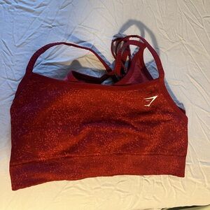 Gymshark women’s sorts bra speckled red high support